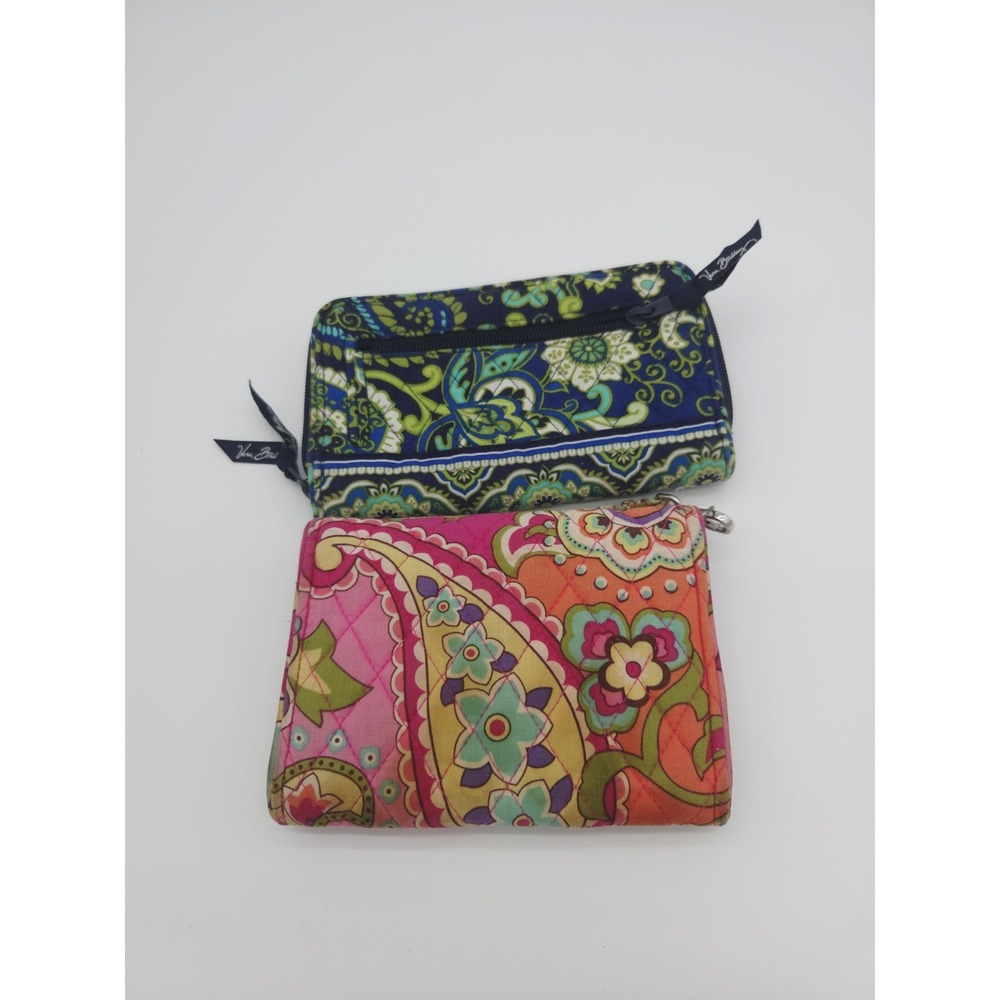 Lot of 2 Vera‎ Bradley Turnlock Floral Wallets Multicolor Women's Damaged - Picture 5 of 9